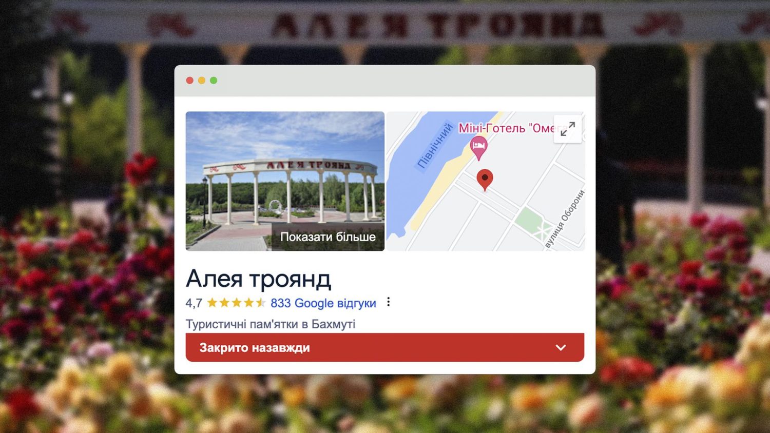 Бахмут — місто троянд